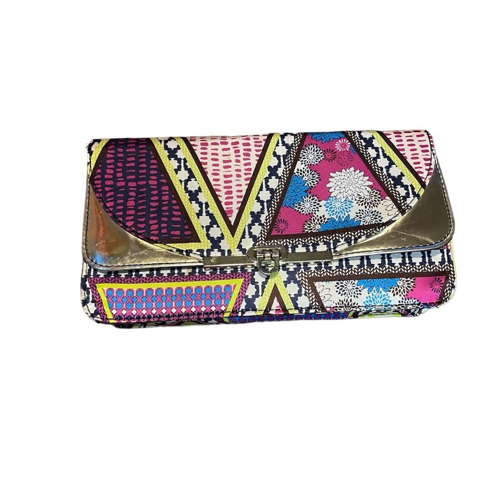 New H&M printed clutch purse